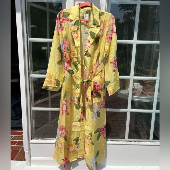Anthropologie Maeve Sheer Printed Trench Coat NWT - Picture 10 of 14